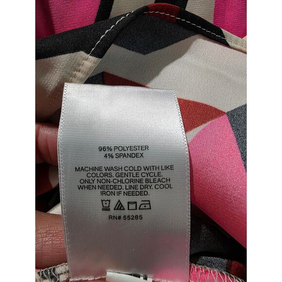 NWT EXPRESS Printed Tie Wais Long Sleeve Shirt Dress - Picture 8 of 8